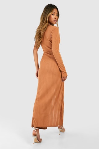 Abito asimmetrico - Cammello