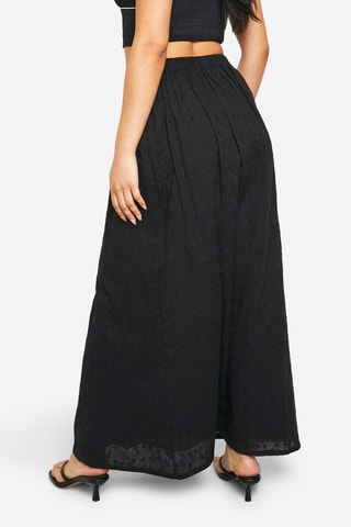 Gonna lunga in sangallo a vita alta - Nero