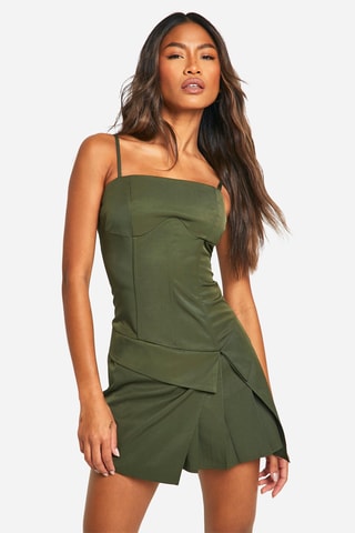 Abito effetto trompe-l’œil - Kaki