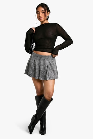 Minigonna plissé - Argentato