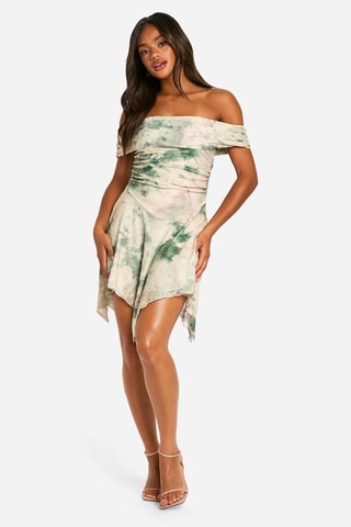 Abito a campana tie and dye - Beige