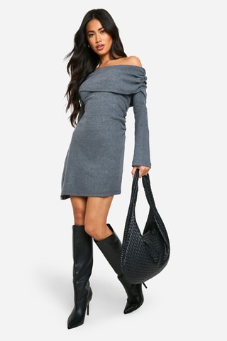 Abito taglio dritto - Grigio scuro melange