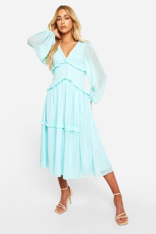 Abito a campana - Turchese