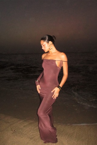 Abito lungo - Marrone