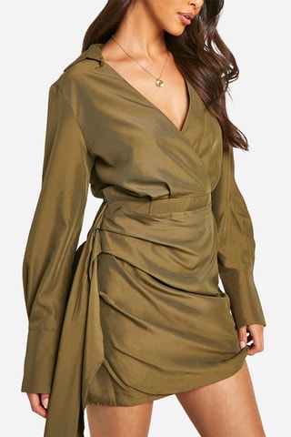 Abito drappeggiato - Kaki