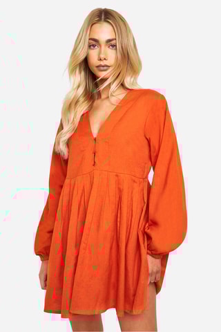 Abito plissé - Arancione
