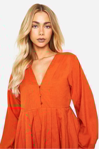 Abito plissé - Arancione