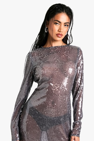 Abito lungo - Grigio scuro