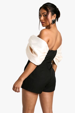 Tuta corta - Nero ed ecrù