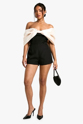 Tuta corta - Nero ed ecrù