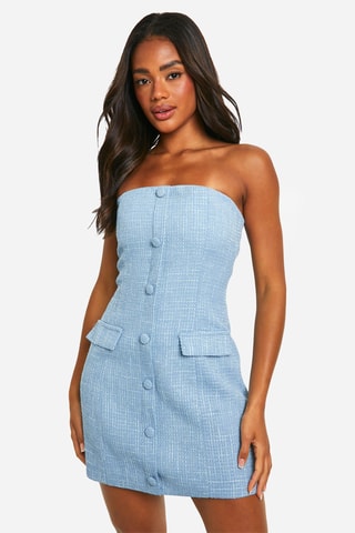 Abito bustier - Celeste