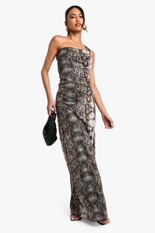 Abito asimmetrico - Marrone