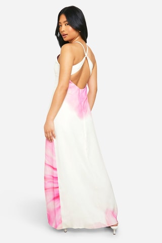 Abito lungo - Bianco e rosa