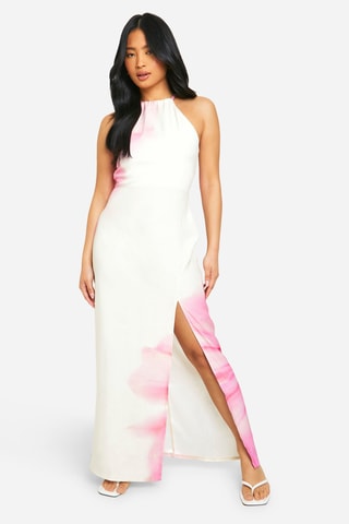 Abito lungo - Bianco e rosa