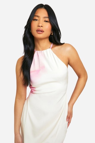 Abito lungo - Bianco e rosa