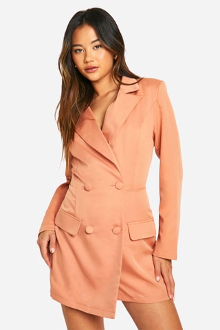 Tuta corta effetto trompe-l’œil - Corallo