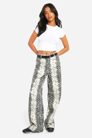 Jeans wide legs a vita alta - Bianco