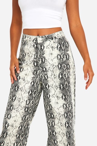 Jeans wide legs a vita alta - Bianco