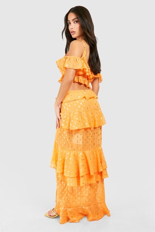 Abito con volant - Arancione