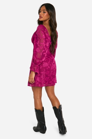 Abito a trapezio - Fucsia