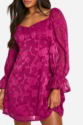 Abito a trapezio - Fucsia