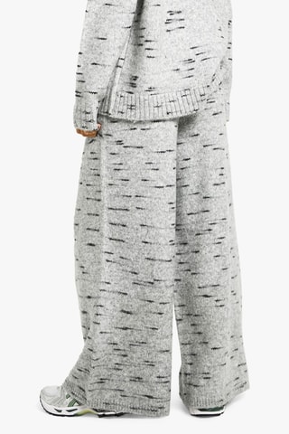 Pantaloni wide legs - Grigio melange