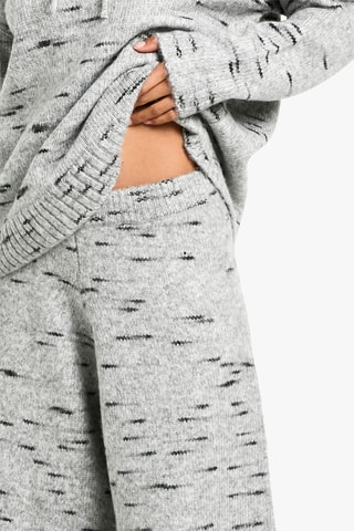 Pantaloni wide legs - Grigio melange