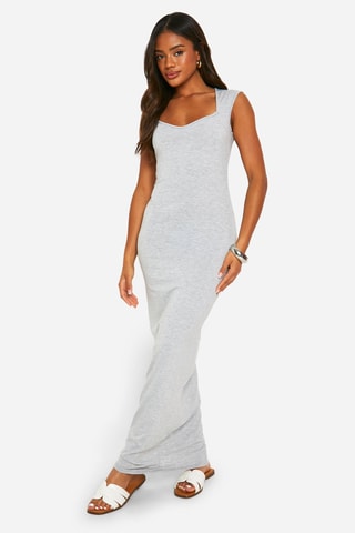 Abito lungo - Grigio melange