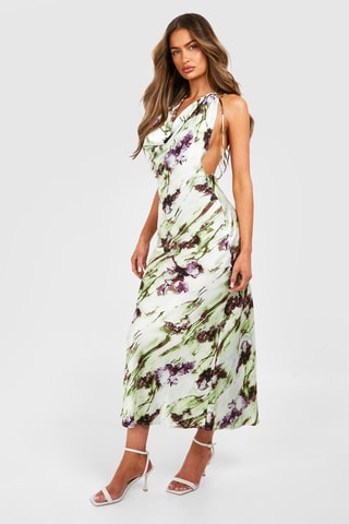 Abito drappeggiato - Verde chiaro