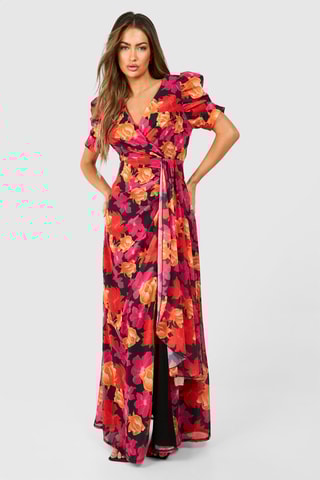 Abito a portafoglio - Nero e rosso