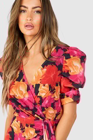 Abito a portafoglio - Nero e rosso