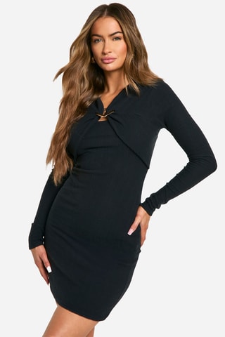 Abito effetto trompe-l’œil - Nero