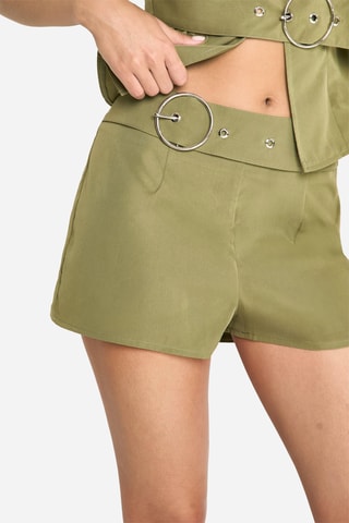 Shorts a vita alta - Kaki