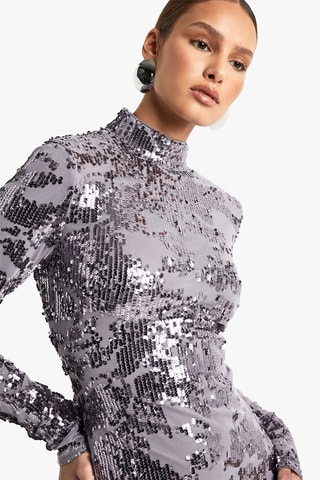 Abito a tubino - Argentato