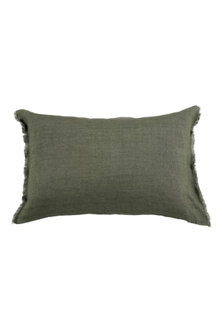 Copricuscino in lino - Kaki - 60 x 40 cm