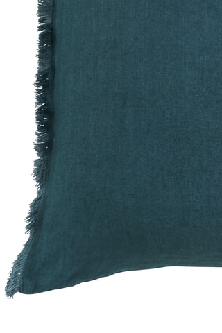 Copricuscino in lino - Petrolio - 50 x 50 cm
