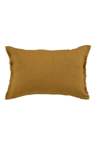 Copricuscino in lino - Zafferano - 60 x 40 cm