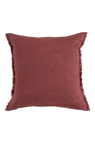 Copricuscino in lino - Terracotta - 50 x 50 cm