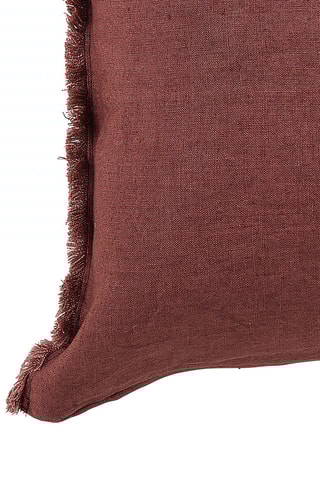 Copricuscino in lino - Terracotta - 60 x 40 cm