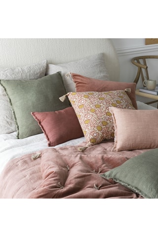 Copricuscino in lino - Terracotta - 40 x 30 cm