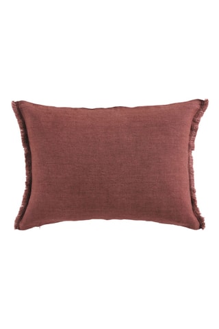 Copricuscino in lino - Terracotta - 40 x 30 cm