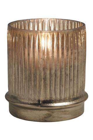 Portacandele - Dorato - 12 x 14,5 cm