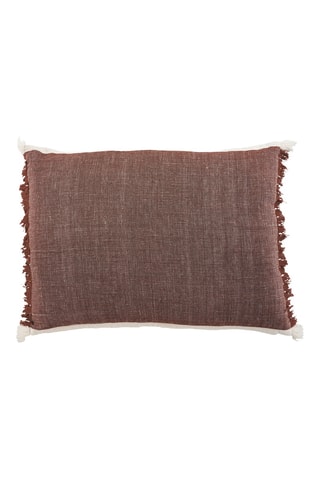 Cuscino in lino - Terracotta - 55 x 40 cm