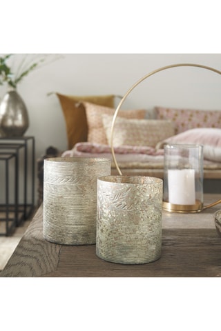 Portacandele - Grigio - 13 x 15 cm