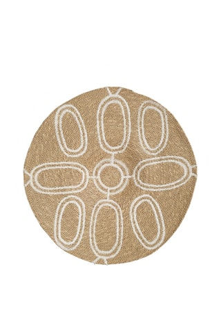 Decorazione da parete in giunchi di mare e vimini Moda - Beige - 46 x 46 cm