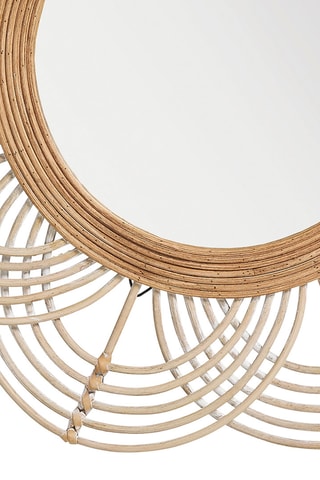 Specchio in rattan - Beige - 61 x 3 cm