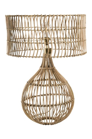 Pied de lampe en rotin - 60 W - Beige
