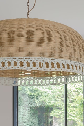 Suspension en rotin - 40 W - Beige