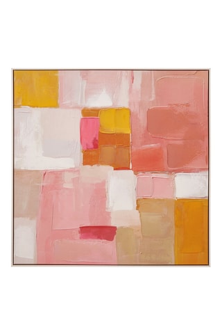 Tableau en sapin Eveil pastel - Rose - 90 x 90 cm - Reproduction