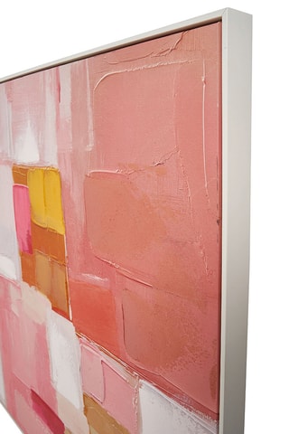 Tableau en sapin Eveil pastel - Rose - 90 x 90 cm - Reproduction